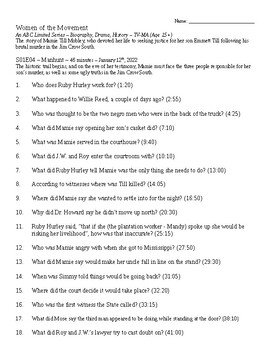 Till Movie Guide Questions (2022 movie) by Middle School History