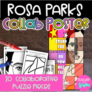 Preview of Women's & Black History Month:Rosa Parks Collaborative Poster  | Door Decoration