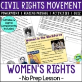 Women's Civil Rights Lesson - Reading Passage & Comprehens