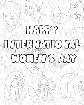 Preview of Women's Day Coloring Page