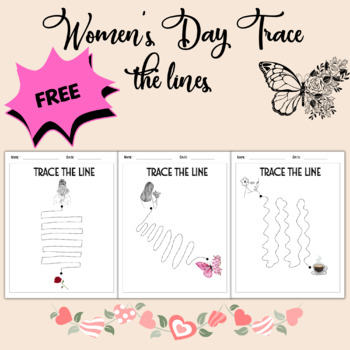 Preview of Women's Day Trace The Lines