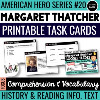 Preview of Women's Hero Series #20: Printable & Easel: Margaret Thatcher