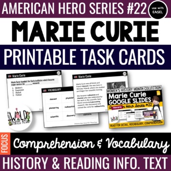 Preview of Women's Hero Series #22: Printable & Easel: Marie Curie