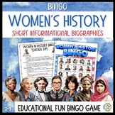Women's History BINGO Game | Short Informational Biographi