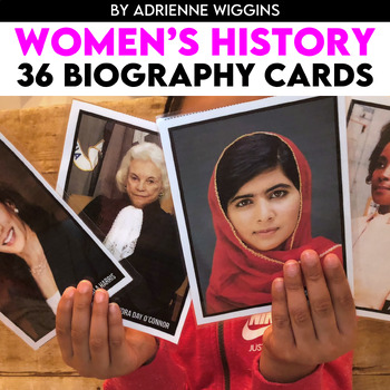 Preview of Women's History Biography Cards (Daily Routine)