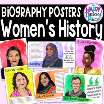 Preview of Women's History Biography Poster for Google Slides™ & PDF