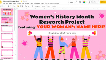 Preview of Women's History Biography Project