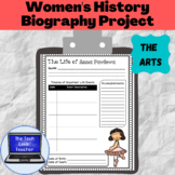 Women's History Biography Project-The Arts