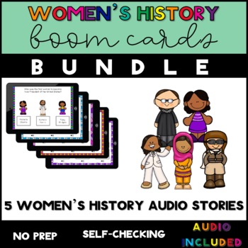 Preview of Women's History Boom Card BUNDLE {Distance Learning}