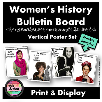 Preview of Women's History Bulletin Board Poster Display