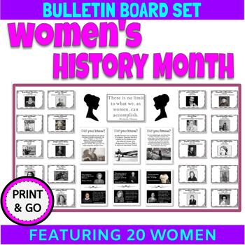 Preview of Women's History Bulletin Board Set