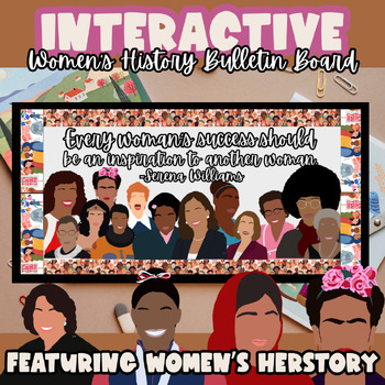 Preview of Women's History Bulletin Board and Agenda Slides Bundle