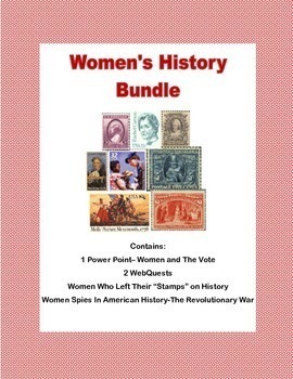 Preview of Women's History Bundle Includes 2 WebQuests and a Power Point