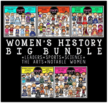 Preview of Women’s History Clip Art Big Bundle {Educlips Clipart}