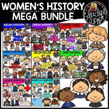 Preview of Women's History Clip Art Mega Bundle {Educlips Clipart}