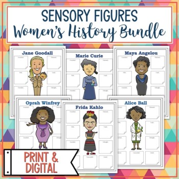 Preview of Women's History Digital Body Biographies Bundle - Google Classroom™