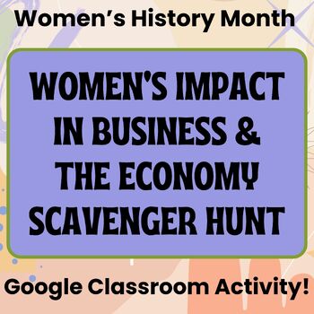 Preview of Women's History | Digital | Scavenger Hunt | High School | Entrepreneurs | Labor