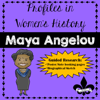 Preview of Women's History Guided Research Activity: Maya Angelou FREEBIE!!
