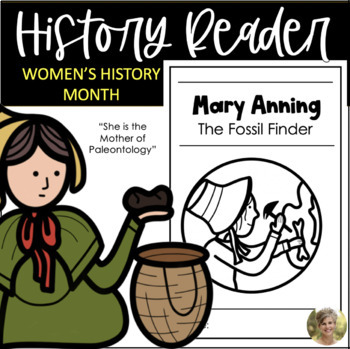 Preview of Women's History: Mary Anning Reader 1st Grade, Dinosaurs, Science & Paleontology
