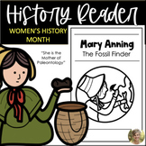 Women's History: Mary Anning Reader 1st Grade, Dinosaurs, 
