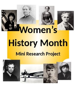 Preview of Women's History Mini Research Project