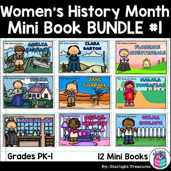 Preview of Women's History Month #1 Mini Book Bundle for Early Learners