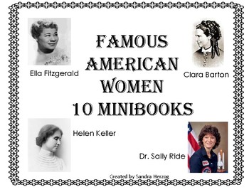 Preview of Women's History Month - 10 Mini books of Famous American Women