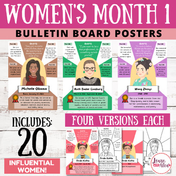 Preview of Women's History Month 1 | Influential Women Bulletin Board Posters
