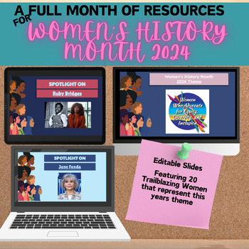 Preview of Women's History Month 2024 Theme | Google Slides | SEL Activity|Digital Resource