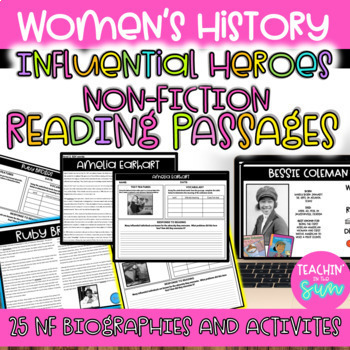 Preview of Women's History Month: 25 BIOGRAPHIES Reading Passages and Worksheets