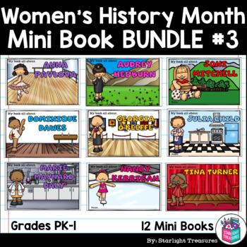 Preview of Women's History Month #3 Mini Book Bundle for Early Learners