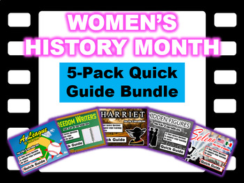 Preview of Women's History Month - 5-Pack Bundle - 5 Quick Guides with Answer Keys
