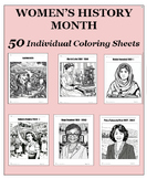 Women's History Month 50 Coloring Pages of 50 Extraordinary Women