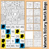 Women's History Month Activities Bingo Cards Game Pop Art 
