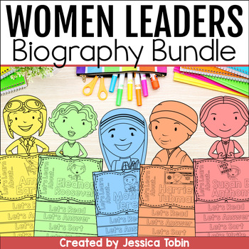 Preview of Womens History Month Project, Biography Reading Passages and Research Bundle
