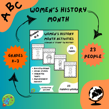 Preview of Women's History Month Activities-Character Traits/Mini Research Report