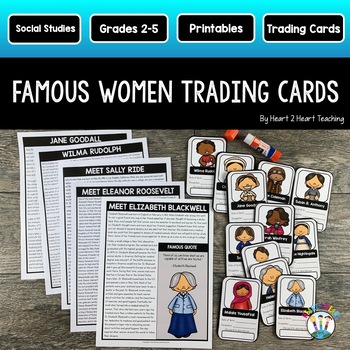 Preview of Womens History Month Activities Craft Famous Women in History Trading Cards
