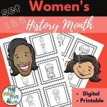 Preview of Women's History Month Activities Printables Graphic Organizers and Mini Book