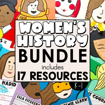 Preview of Women's History Month Project Bulletin Board Activities Craft BUNDLE *17 for 17*