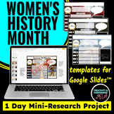 Women's History Month Activity | 1 Day Mini-Research Googl