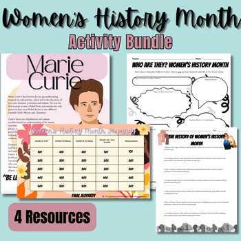 Preview of Women's History Month Activity Bundle for Middle and High School