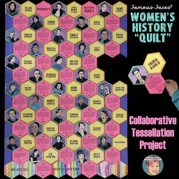 Preview of Women's History Month Activity | Collaborative Biographical "Quilt" Project