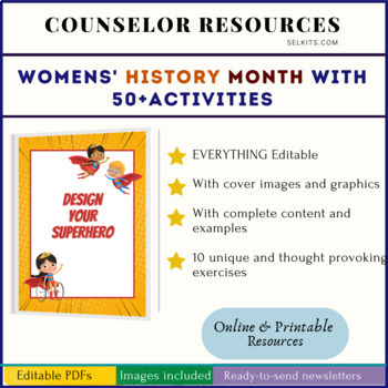 Preview of Women's History Month Activity Kit for Teens- Posters, Activities & Read-a-thons