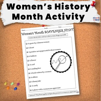 Preview of FREE Women's History Month Activity - Middle School Scavenger Hunt