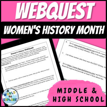 Preview of Women's History Month Activity WEBQUEST