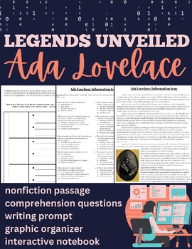 Preview of Women's History Month - Ada Lovelace: Nonfiction Article with Writing Prompt