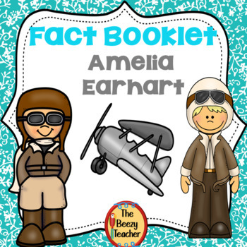 Preview of Women's History Month Amelia Earhart Fact Booklet | Comprehension | Craft