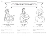 Women's History Month Artist Research & Coloring Page