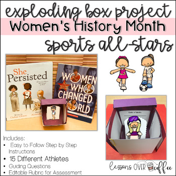 Preview of Women's History Month Athletes & Sports Stars Foldable Research Project