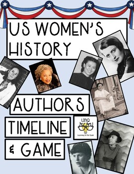 Preview of Women's History Month Authors: Timeline Game and Display (73 Authors and Novels)